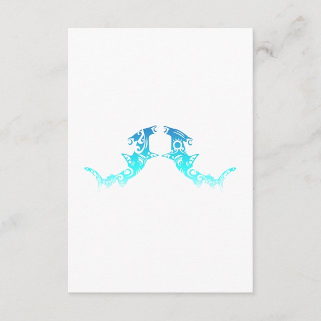 Maori Hammerhead Shark Couple Tribal - Gift Idea Enclosure Card (Front)