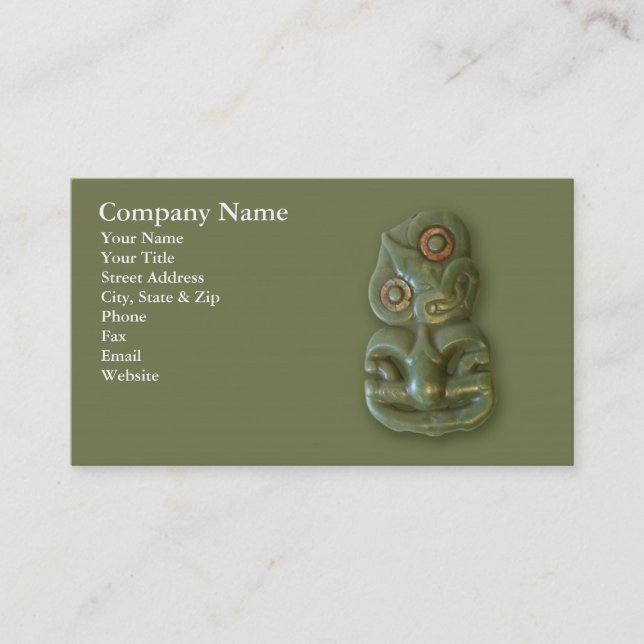 Maori Hei-Tiki Business Card (Front)