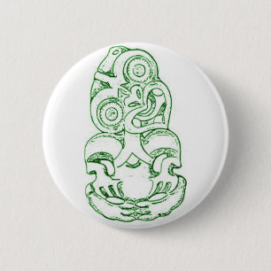 Maori Hei-Tiki Sketch Button