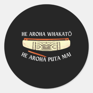 Maori Hei Tiki Tribal Tattoo New Zealand Polynesia Classic Round Sticker