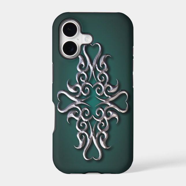 Maori Hook Design - silver (Back)