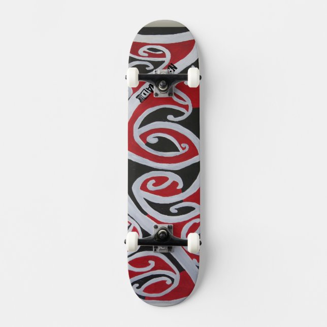 Maori Inspired Hammerhead Shark Skateboard (Front)