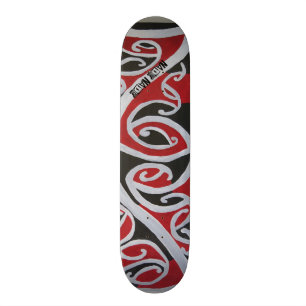 Maori Inspired Hammerhead Shark Skateboard
