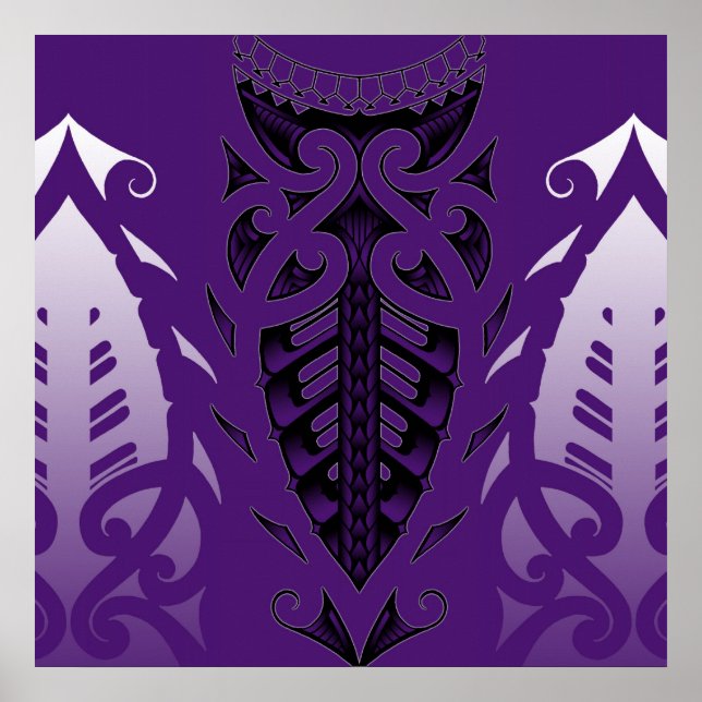 Maori inspired tattoo art poster (Front)