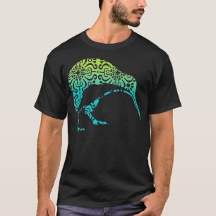 Maori Kiwi Tribal Aboriginal New Zealand Bird Art  T-Shirt