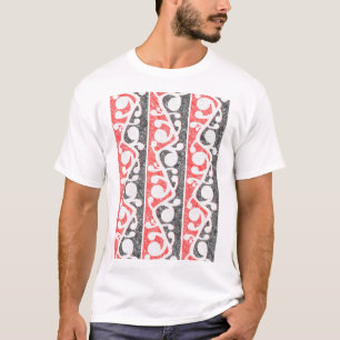 Maori Kowhaiwhai Distressed Pattern T-Shirt