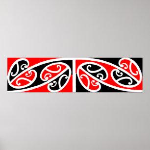 Maori Kowhaiwhai Pattern 2 - Poster