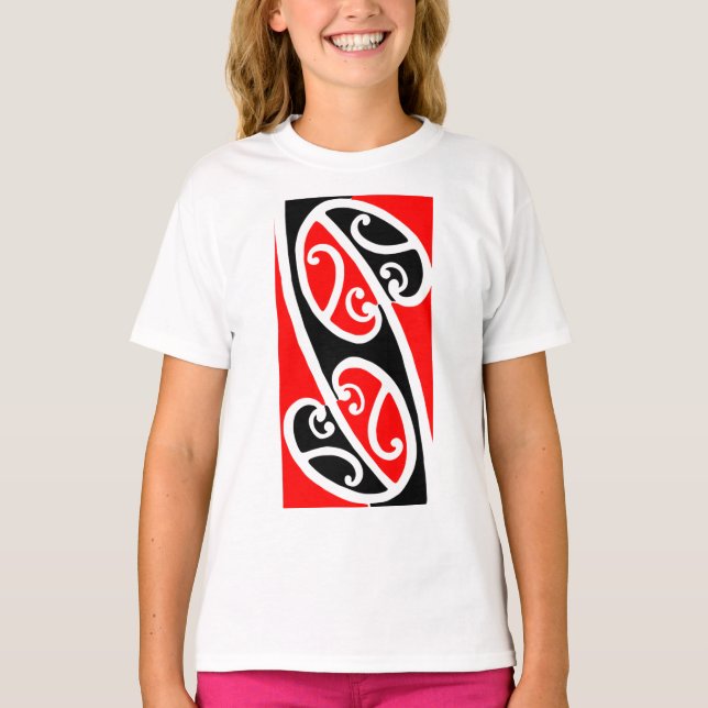 Maori Kowhaiwhai Pattern 2 T-Shirt (Front)