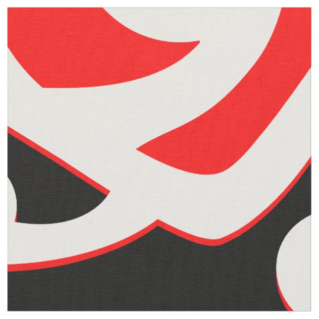 Maori Kowhaiwhai Traditional Pattern Fabric (Close Up)