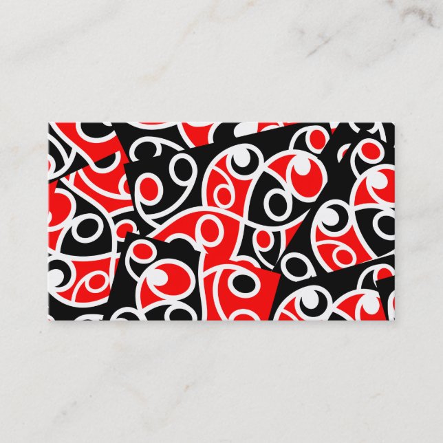 Maori Kowhaiwhai Tribal New Zealand Business Card (Front)