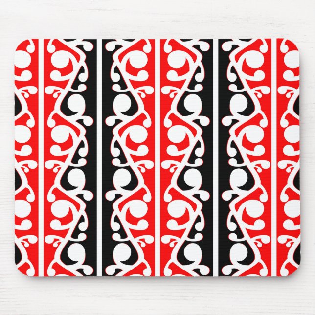 Maori Kowhaiwhai Tribal Pattern Mouse Mat (Front)