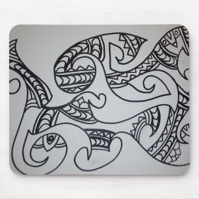  Maori Motif design Mouse Mat (Front)