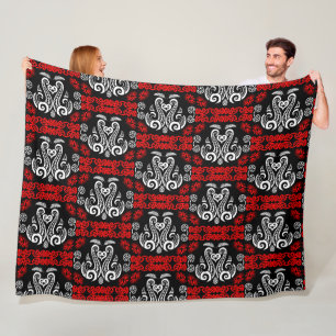 Māori New Zealand Art Fleece Blanket