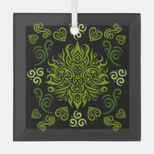 Māori New Zealand Art Glass Tree Decoration