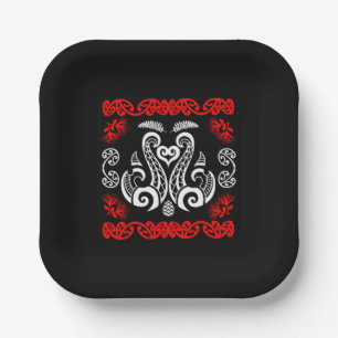 Māori New Zealand Art Paper Plate