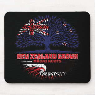 Maori New Zealander New Zealand Tree Roots Flag Mouse Mat