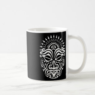 Maori Polynesian Tattoo Haka Dance Face Mask Head Coffee Mug