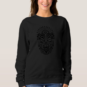 Maori Polynesian Tattoo HAKA Dance Face Mask Head Sweatshirt