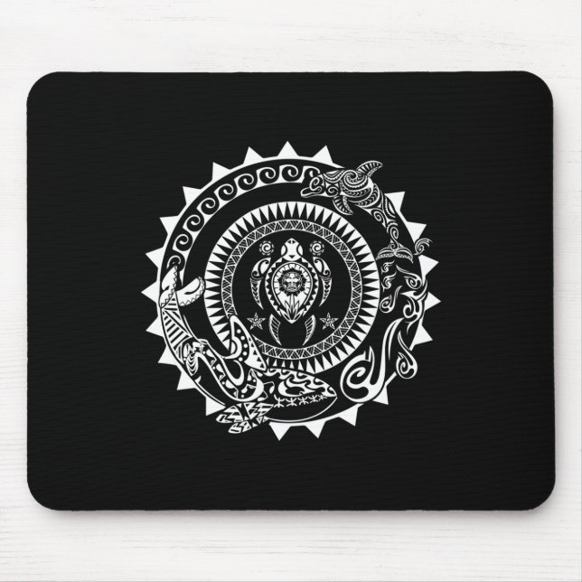 Maori Polynesian Tattoo Orca Dolphin Turtle Scuba  Mouse Mat (Front)