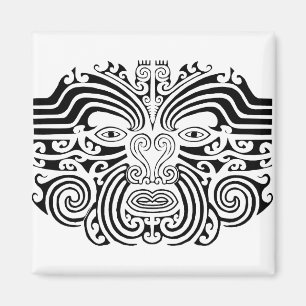 Maori Tattoo - Black and White Magnet