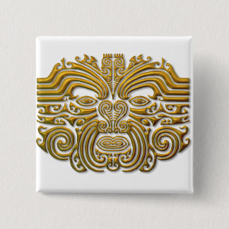 Maori Tattoo - Gold 15 Cm Square Badge