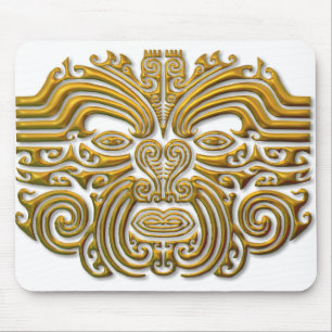 Maori Tattoo - Gold Mouse Mat