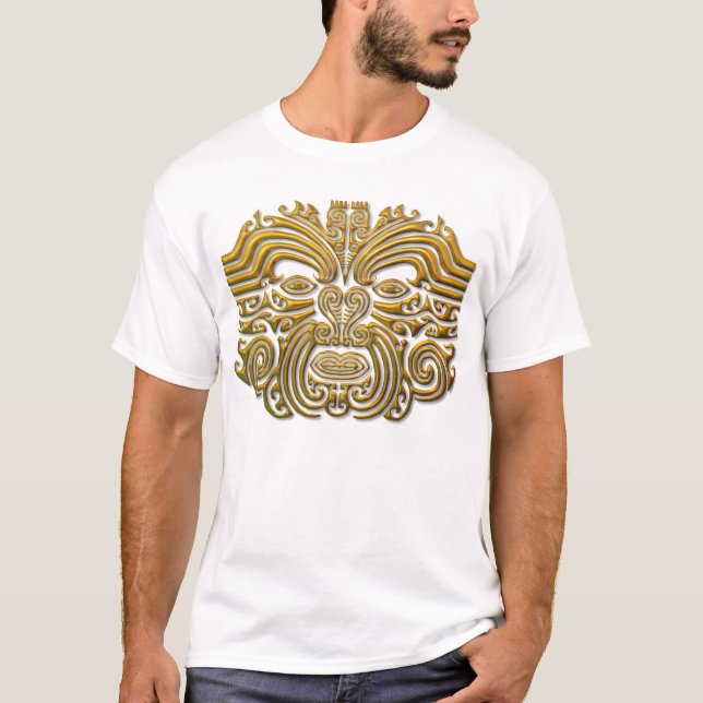 Maori Tattoo - Gold T-Shirt (Front)