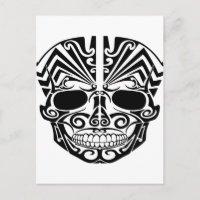 Maori Tattoo Mask Skull