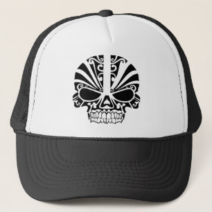 Maori Tattoo Mask Skull Trucker Hat