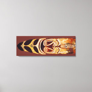 Maori Tribal Ancestor Shield Wrapped Canvas
