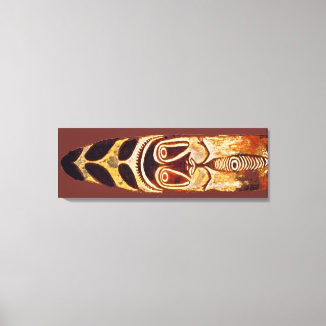Maori Tribal Ancestor Shield Wrapped Canvas (Front)