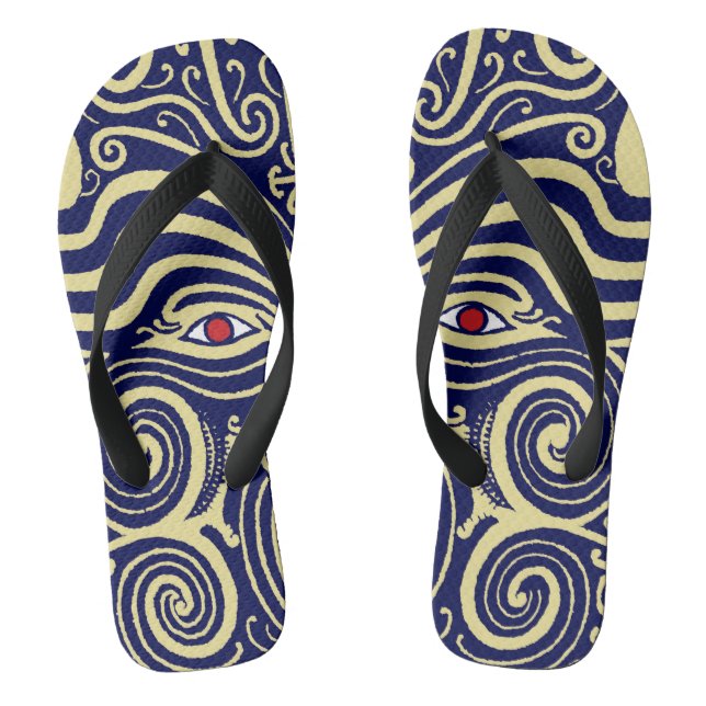 Maori Tribal Indian Flip Flops - Zorries (Footbed)