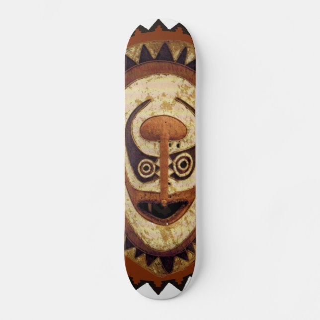 Maori Tribal Mask Skateboard (Front)