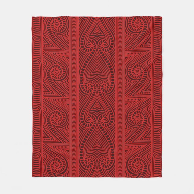 Maori tribal pattern – The Whakairo art of carving Fleece Blanket (Front)