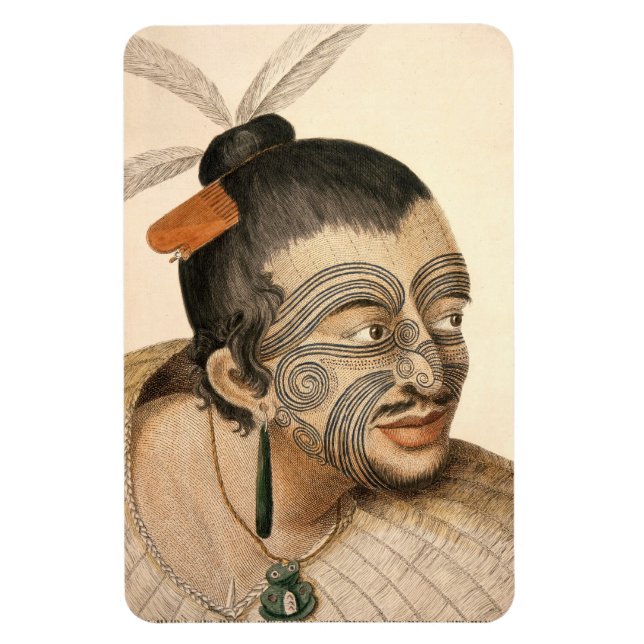 Maori Warrior Magnet (Vertical)