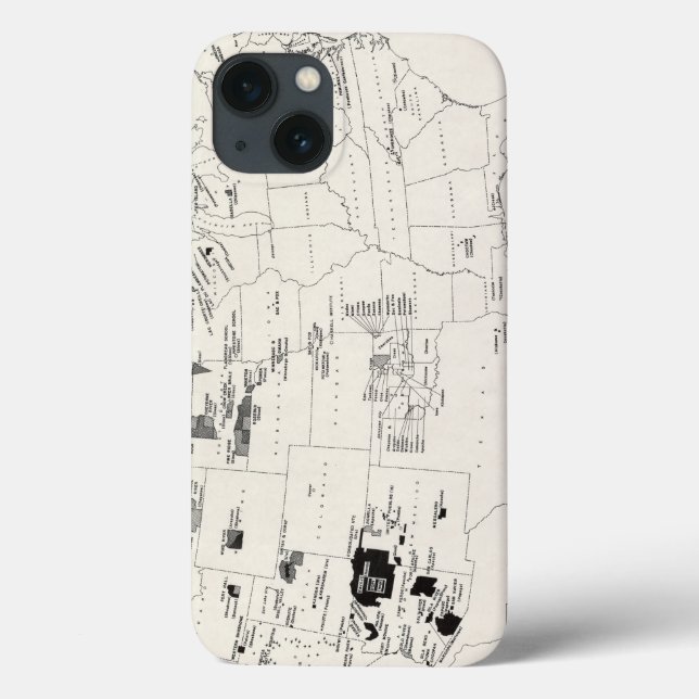 MAP: AMERICAN INDIANS 2 Case-Mate iPhone CASE (Back)