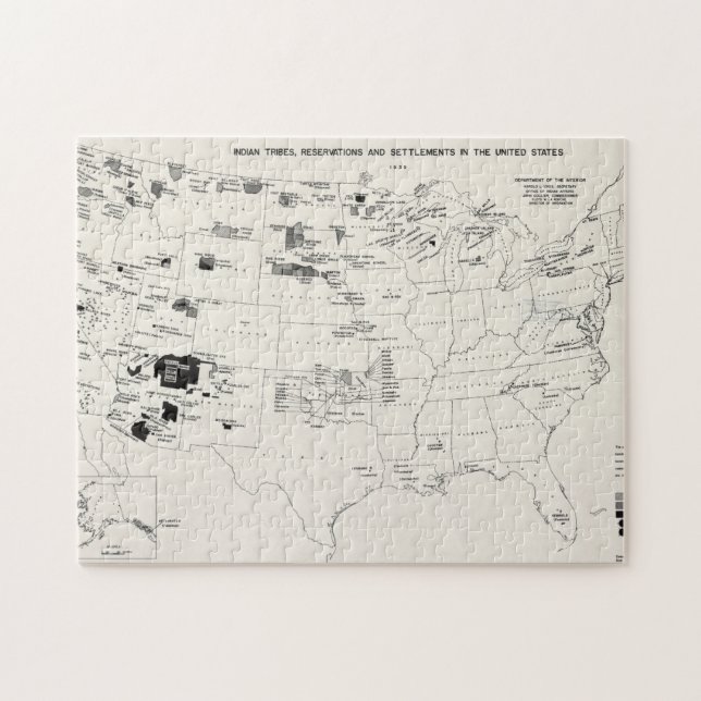 MAP: AMERICAN INDIANS 2 JIGSAW PUZZLE (Horizontal)