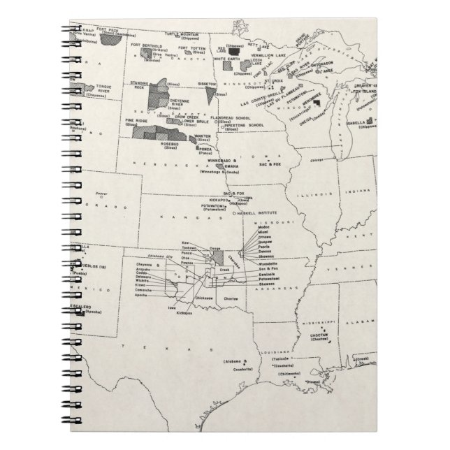 MAP: AMERICAN INDIANS 2 NOTEBOOK (Front)