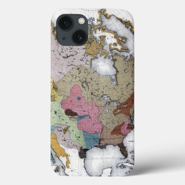 MAP: AMERICAN INDIANS 3 Case-Mate iPhone CASE (Back)