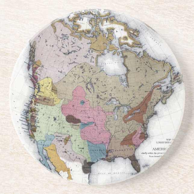 MAP: AMERICAN INDIANS 3 COASTER (Front)