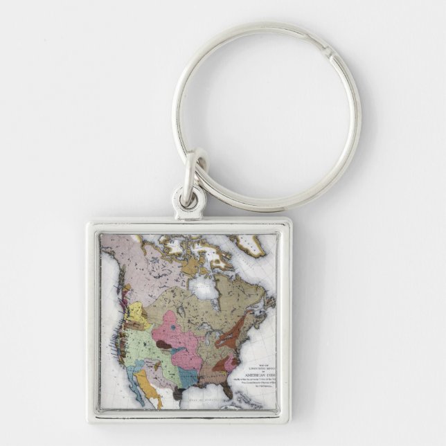 MAP: AMERICAN INDIANS 3 KEY RING (Front)