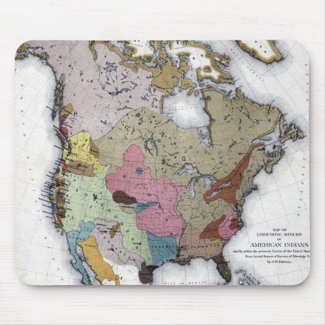 MAP: AMERICAN INDIANS 3 MOUSE MAT (Front)