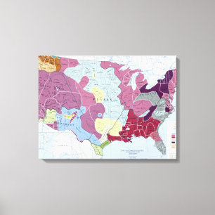 MAP: AMERICAN INDIANS CANVAS PRINT