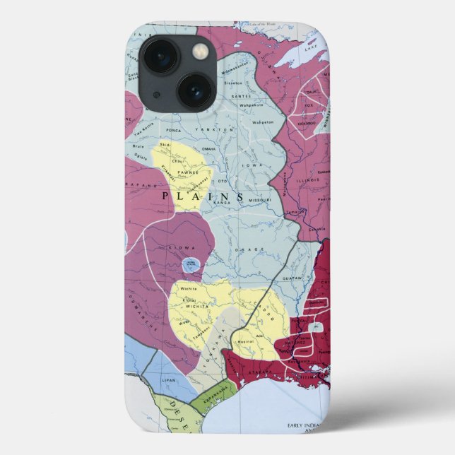 MAP: AMERICAN INDIANS Case-Mate iPhone CASE (Back)