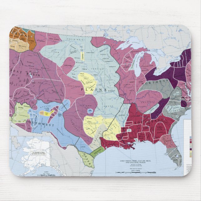 MAP: AMERICAN INDIANS MOUSE MAT (Front)