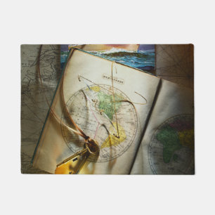 Map And Compass Doormat