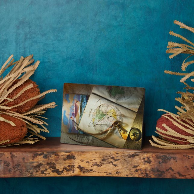 Map And Compass Plaque (Side)