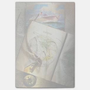 Map And Compass Post-it Notes