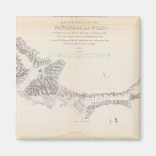 Map and Profile of Canada de las Uvas Magnet