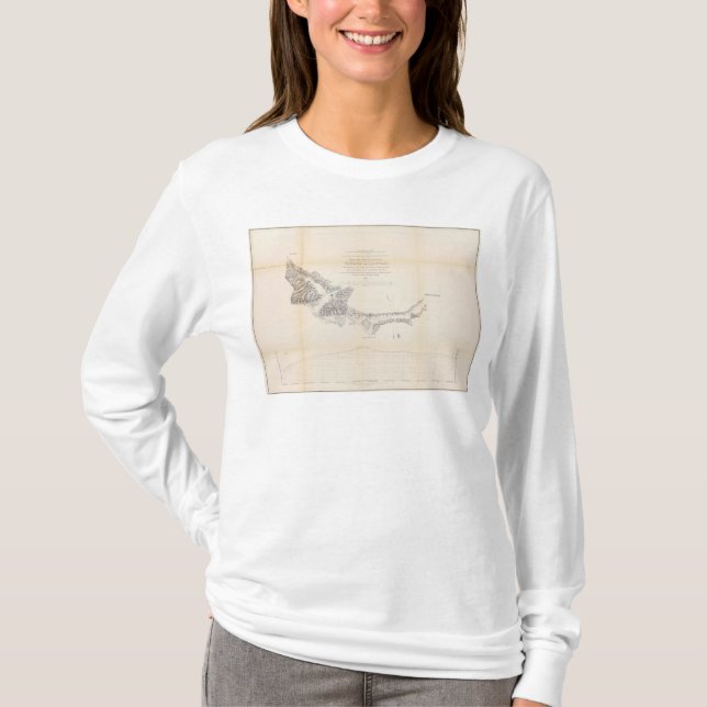 Map and Profile of Canada de las Uvas T-Shirt (Front)